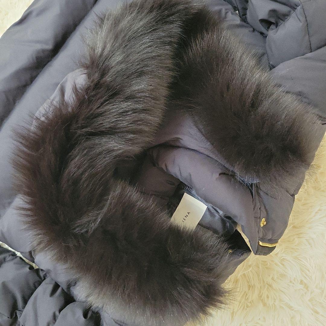 美品 IENA イエナ　P/タフタ ショートダウンコート　フォックスファー 34