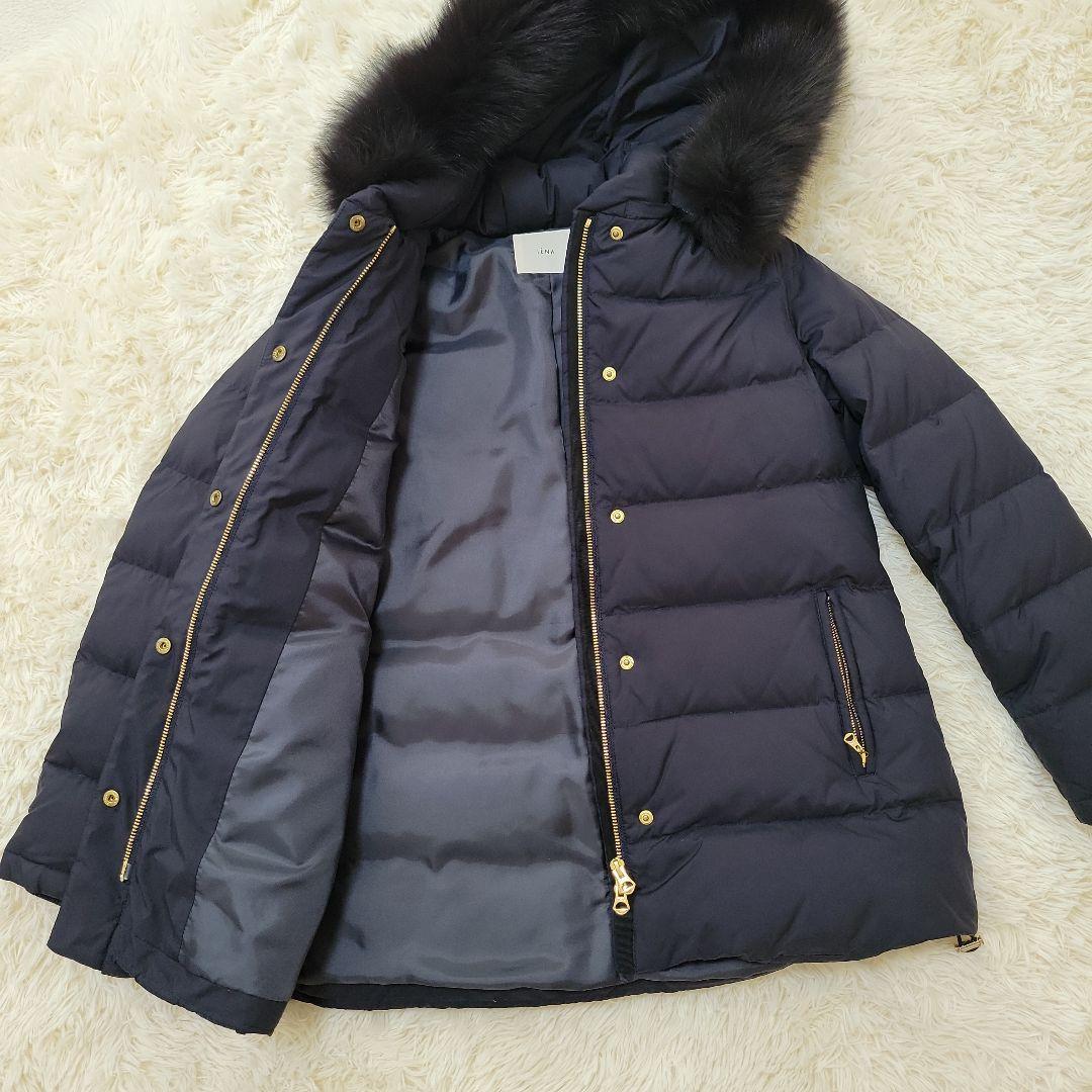 美品 IENA イエナ　P/タフタ ショートダウンコート　フォックスファー 34