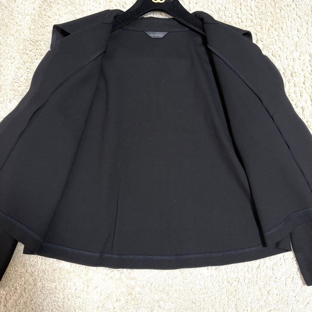 美品 インゲボルグ セーラーカラーカーディガン ブラック ジップパーカー 薔薇