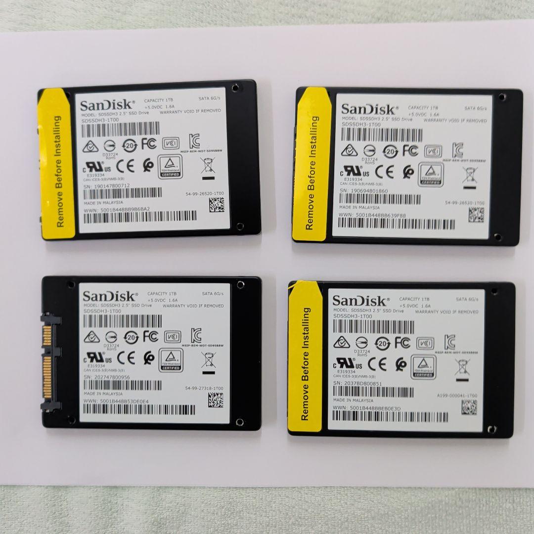 SanDisk Ultra 3D SSD 1TB 4個セット