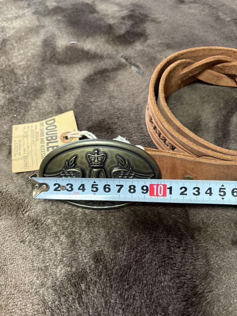 未使用☀️ DOUBLE RL エンブレム付きレザー編込み RR ラルフローレン