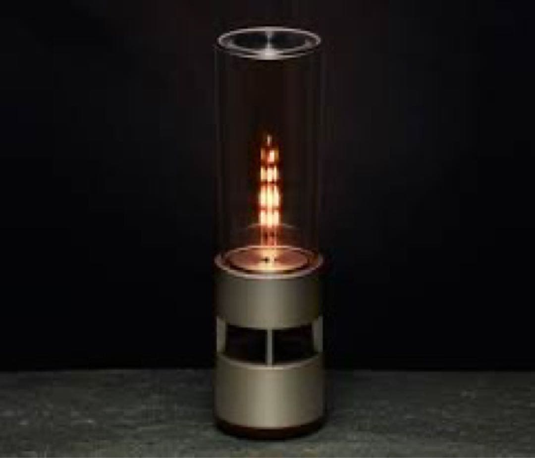 LEDワイヤレススピーカー 円筒形デザイン シルバー