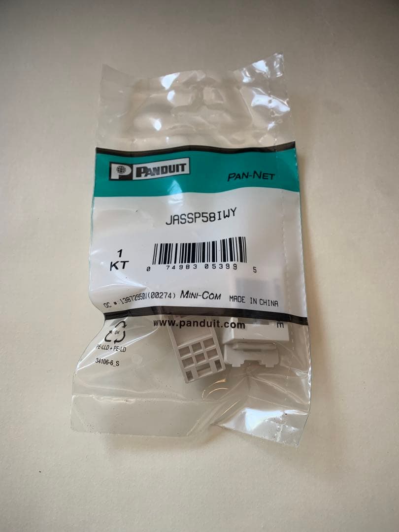 【送料無料】PANDUIT CAT5e JISプレート用ジャックキット　30個