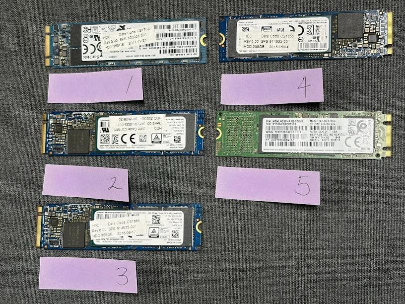 TOSHIBA SSD KXG50ZNV256G 256GB *3枚 + 2枚