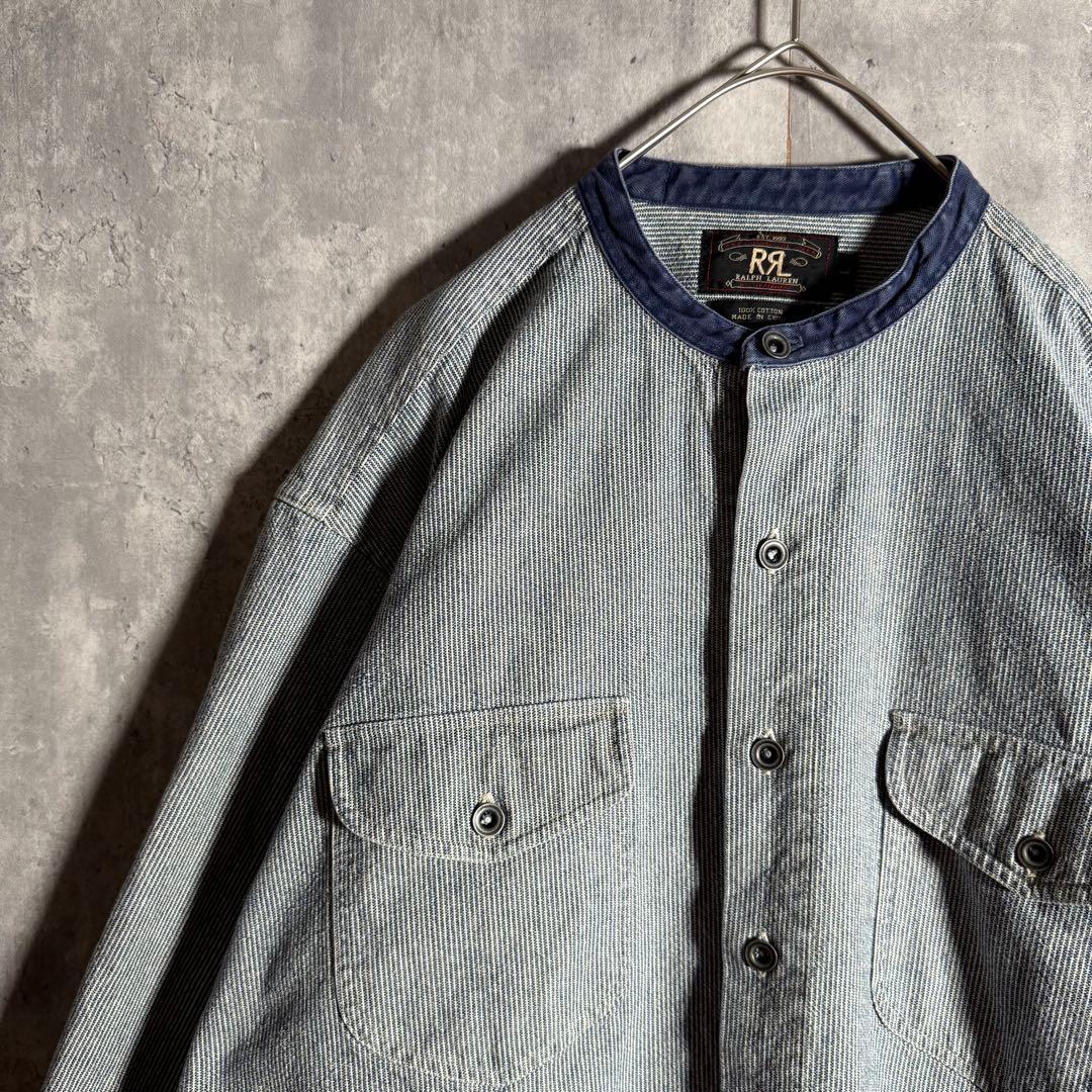 ⭐️希少⭐️RRL ダブルアールエル シャツジャケット 90s バンドカラー L