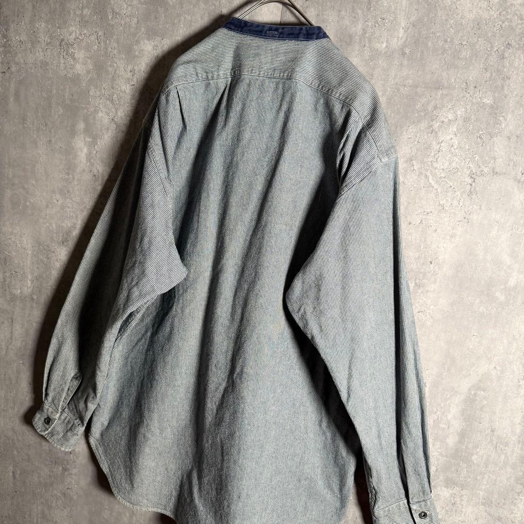⭐️希少⭐️RRL ダブルアールエル シャツジャケット 90s バンドカラー L