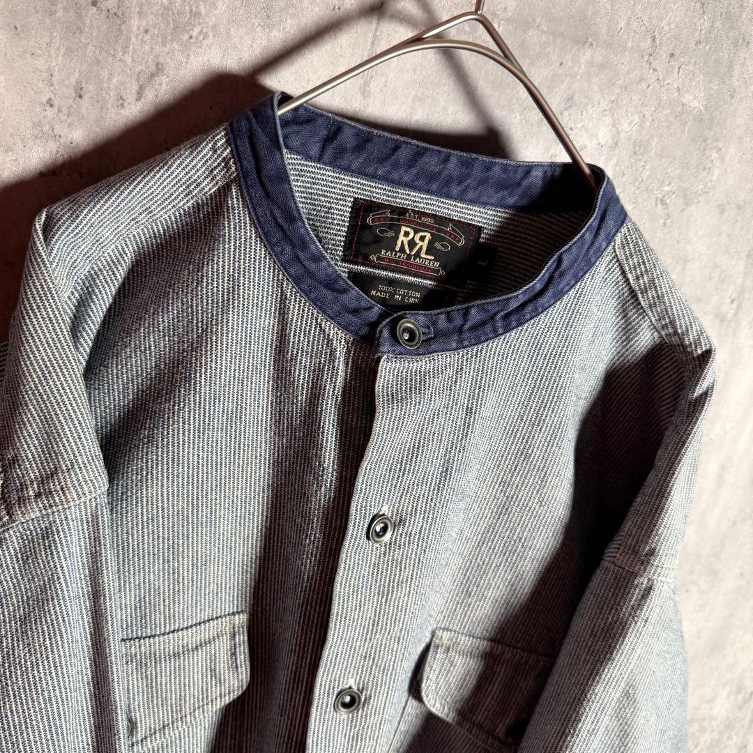 ⭐️希少⭐️RRL ダブルアールエル シャツジャケット 90s バンドカラー L