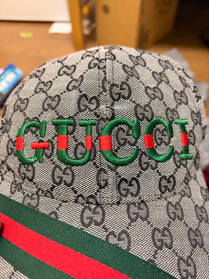 GUCCI グッチ GGキャンバス キャップ シェリーライン ロゴ刺繍