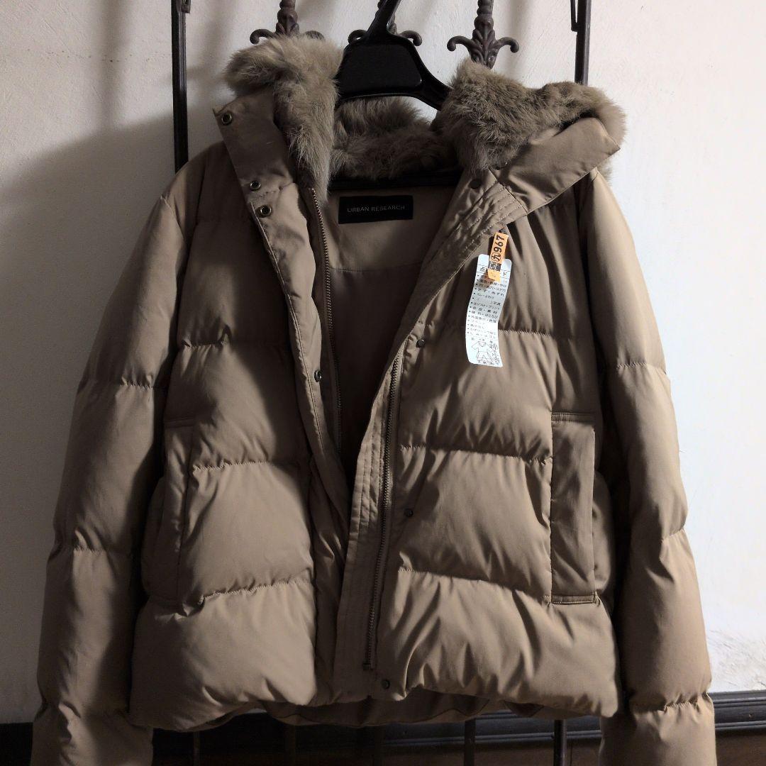 URBAN RESEARCH ラビットフードストレッチショートダウン