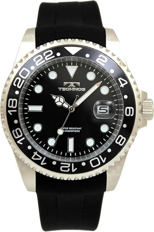 [テクノス] 腕時計 デイト 100周年モデル T6C28SB メンズ ブラック