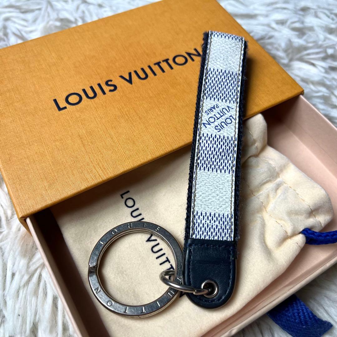 【美品✨】LOUIS VUITTON キーリング ドラゴンヌ ダミエ ホワイト
