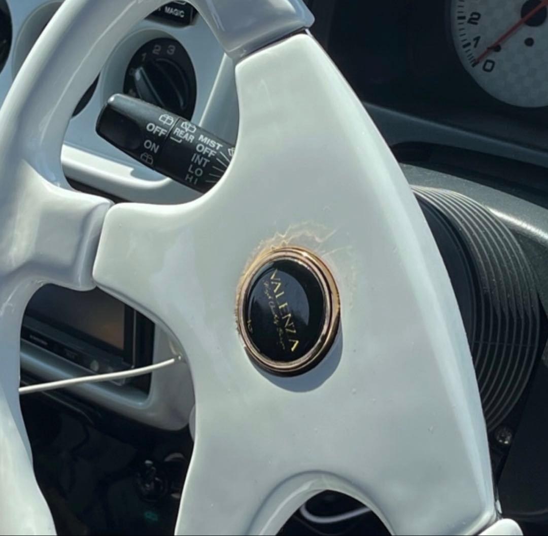 ホワイト 4スポーク ステアリング