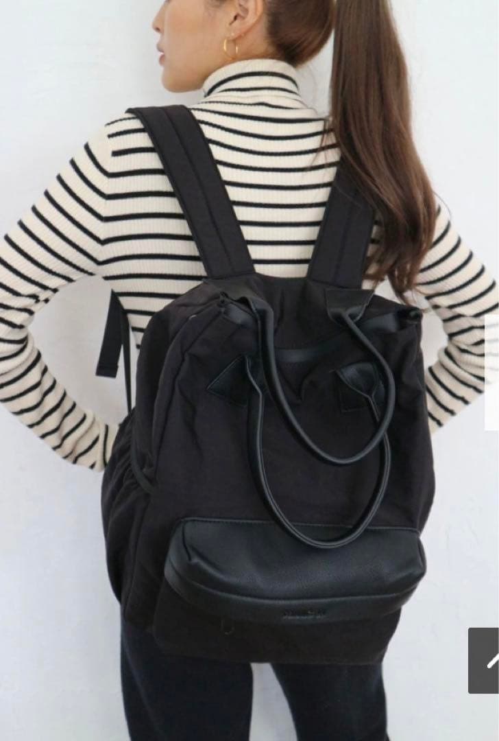 Trunc88 2WAY マザーズバッグ リュック さのまい 黒 ブラック