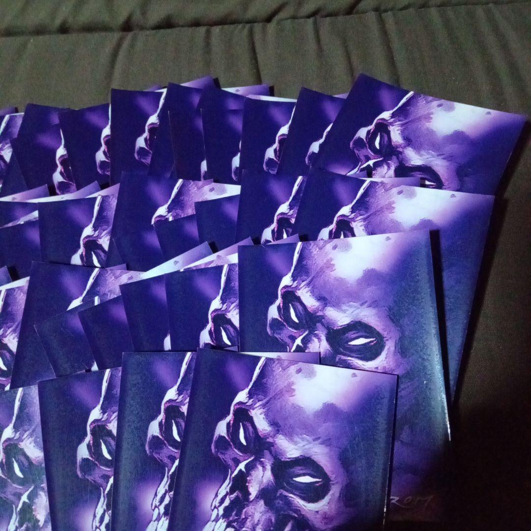 希少 髑髏 スリーブ ウルトラプロ 紫 46枚 どくろ