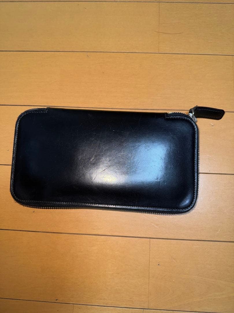 万双 ブライドルレザー ラウンドファスナー