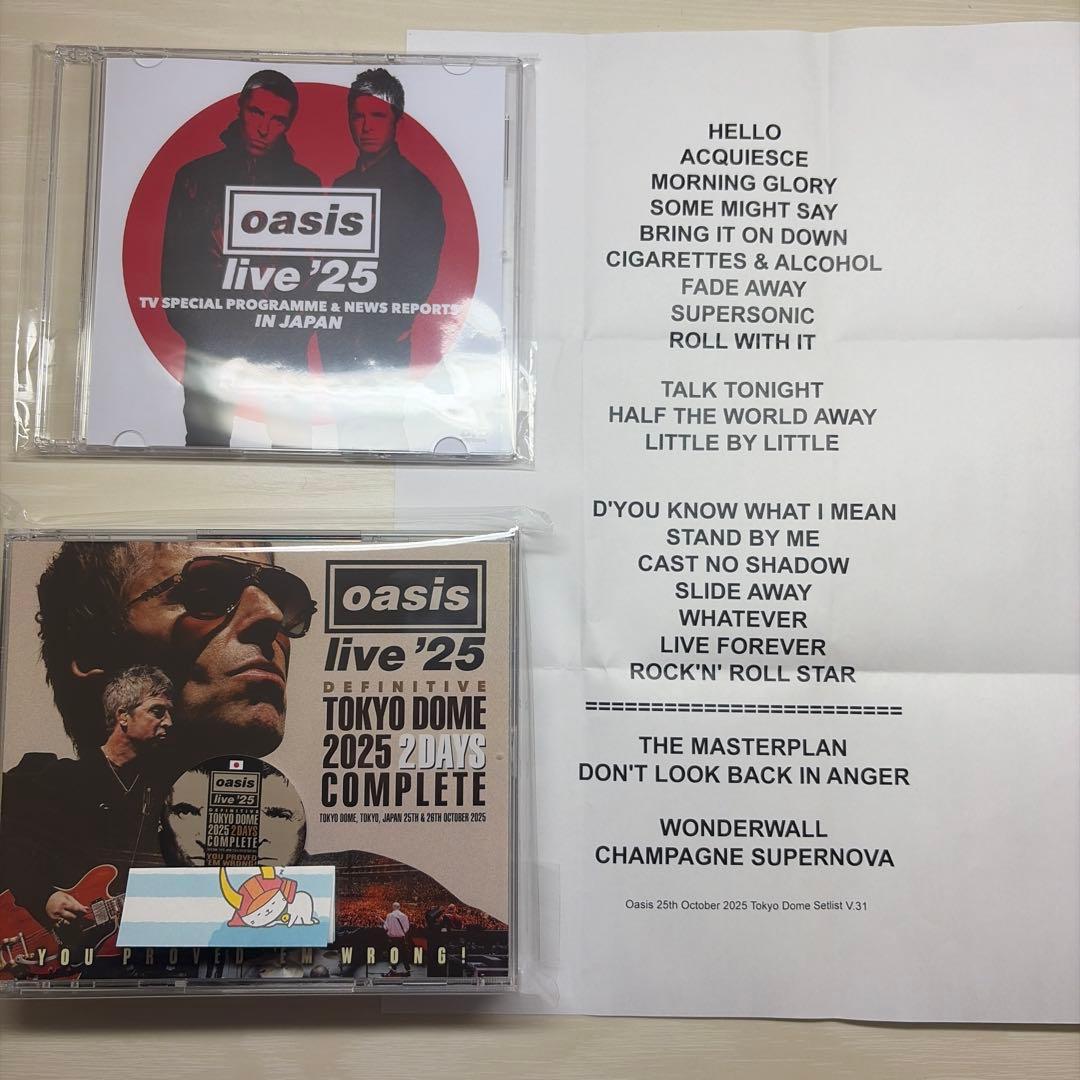 【おまけ付き】　OASIS - DEFINITIVE TOKYO DOME