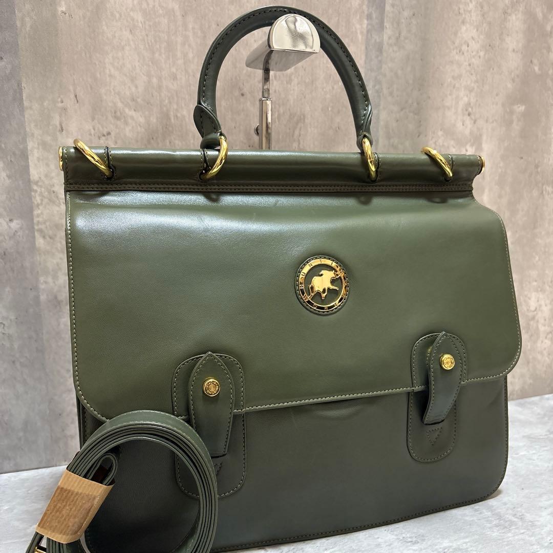 美品✨HUNTING WORLD 2way メッセンジャーバッグ オリーブ