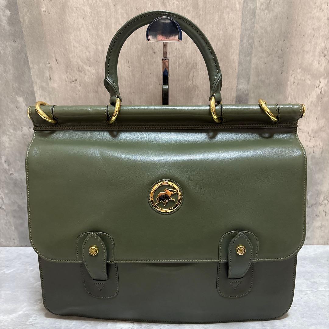 美品✨HUNTING WORLD 2way メッセンジャーバッグ オリーブ