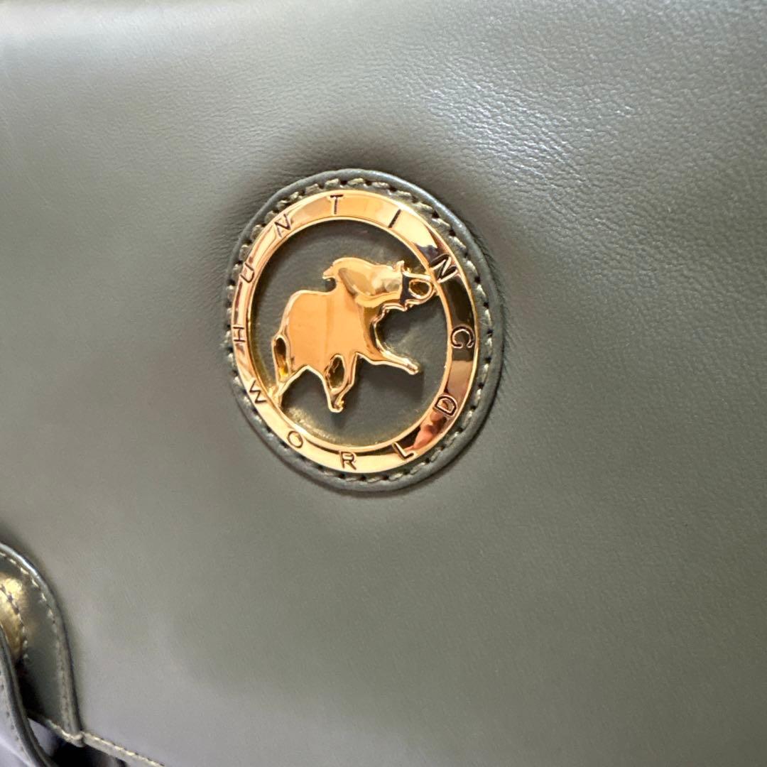 美品✨HUNTING WORLD 2way メッセンジャーバッグ オリーブ