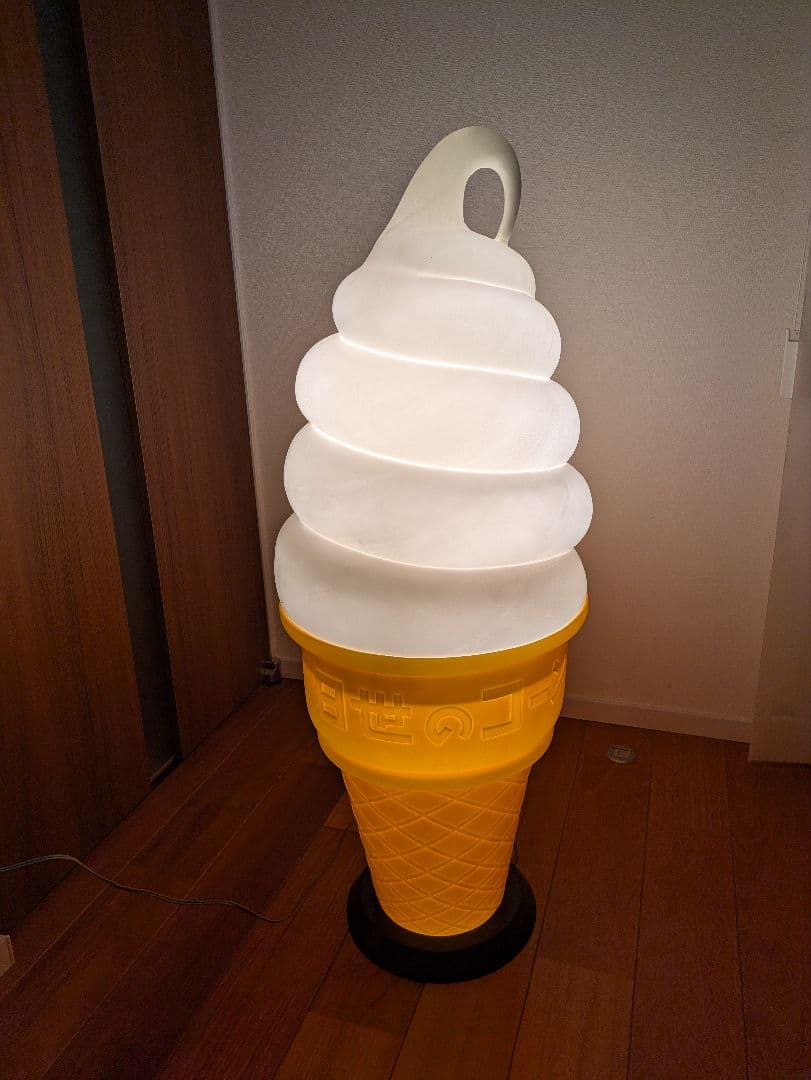 日世 ソフトクリーム看板 電飾 販促 ライト 電気 置物