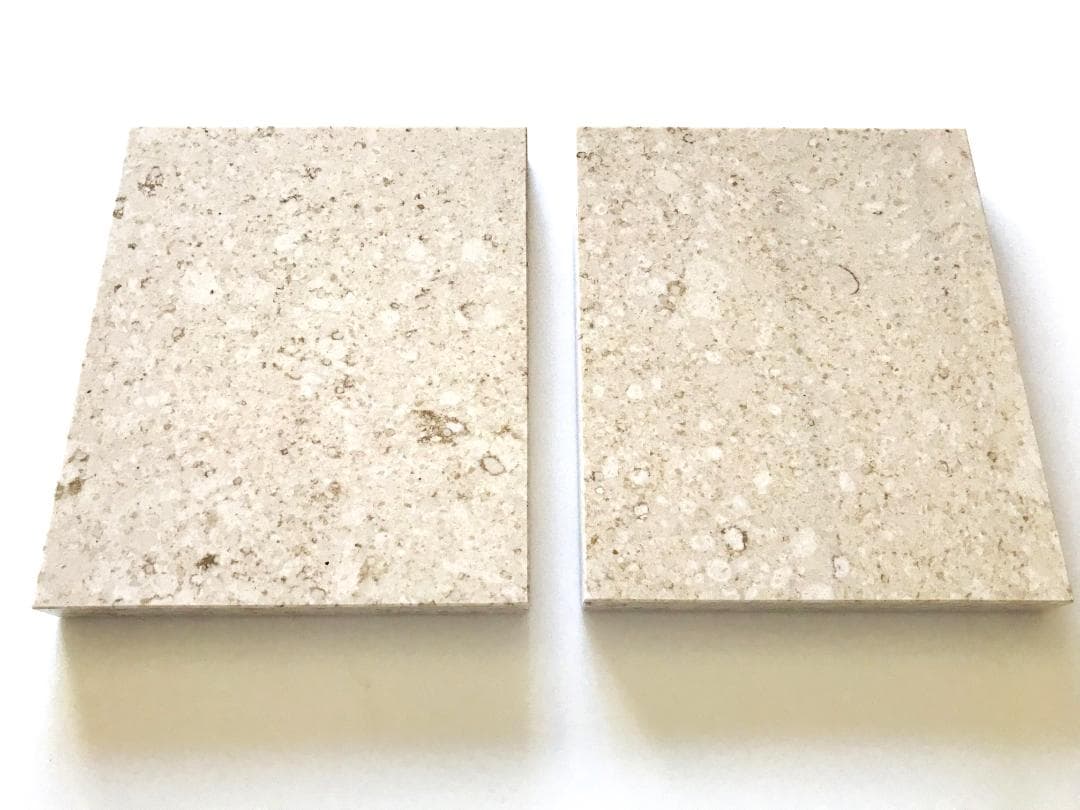 イタリア製大理石 ベージュオーディオボード●300×300×30●5面磨き●2枚