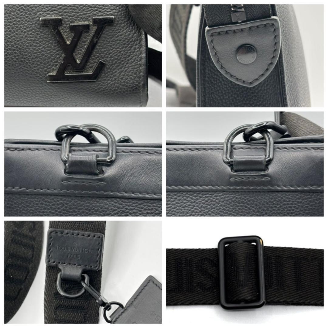 鑑定済 ルイヴィトン メッセンジャー 黒 アエログラム ショルダー ポーチ付