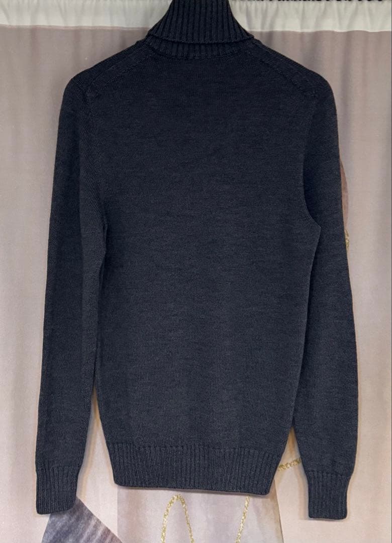 ドルモア ミドルゲージ メリノウール タートルネックニット イタリア製 グレー