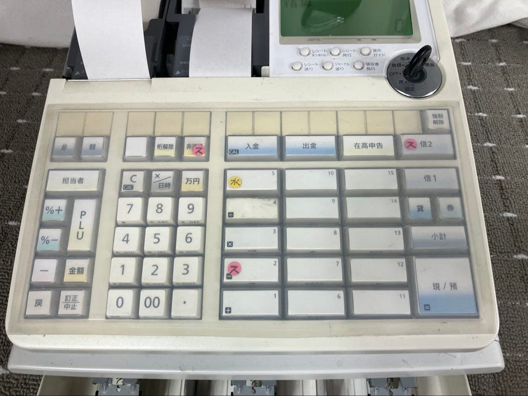 カシオ 電子レジスター TE-2300 本体＋電子名スタンプ RAC-13付き