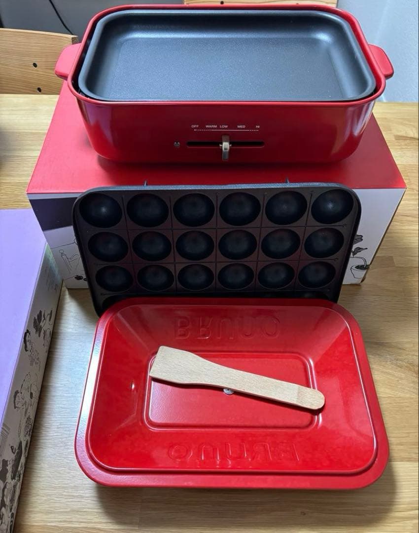 BRUNO ホットプレート たこ焼きプレート・セラミックコート鍋付き