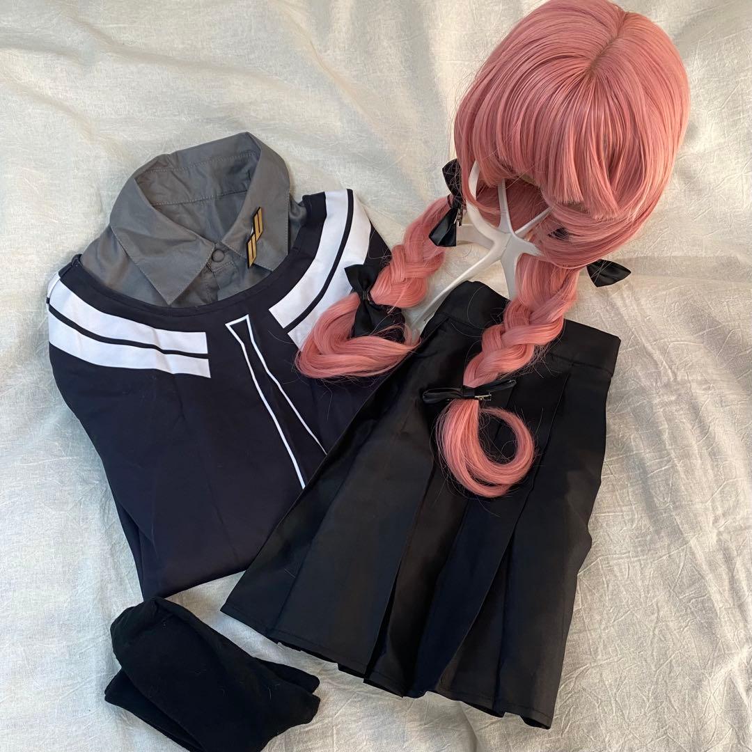 周央サンゴ にじさんじ コスプレ 衣装 七次元生徒会衣装 VTuber ウィッグ