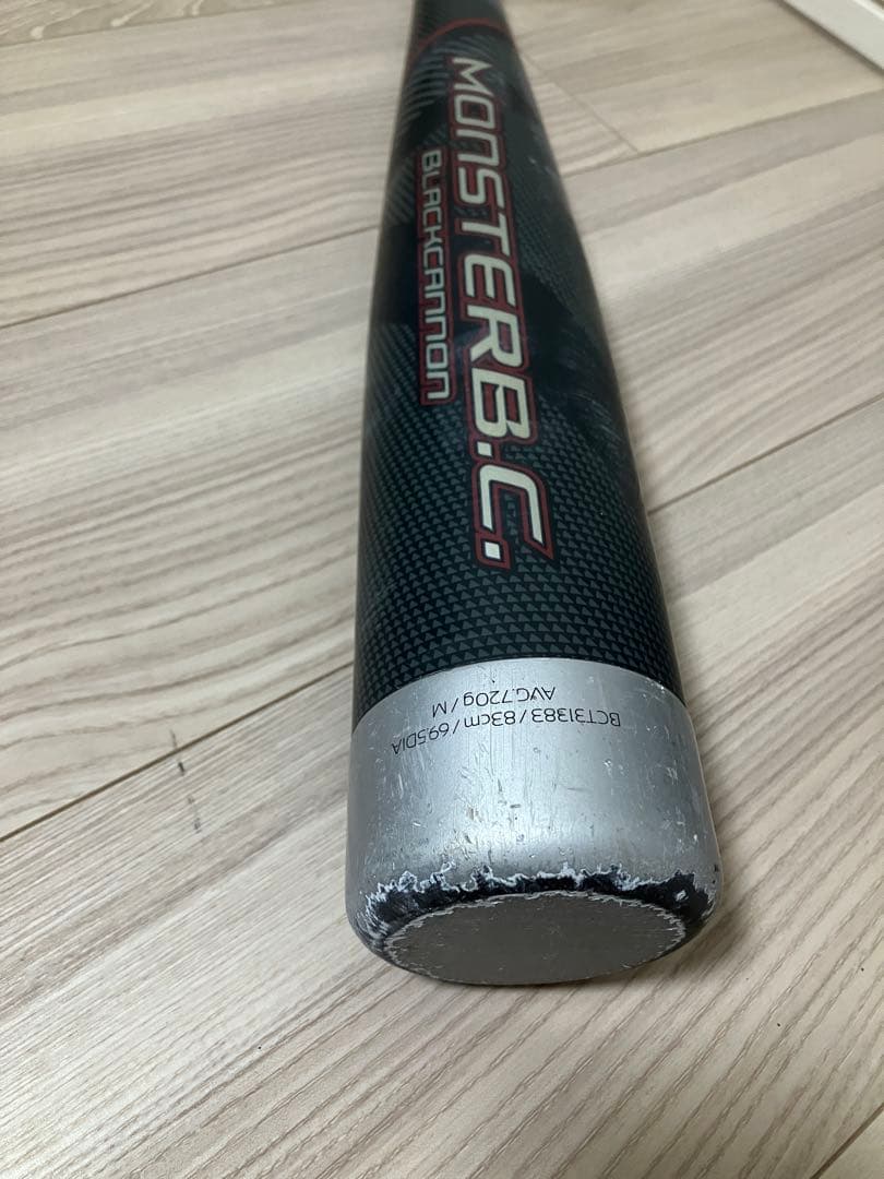 値下　ZETT 軟式バットモンスターブラックキャノン83cm専用ケース付き