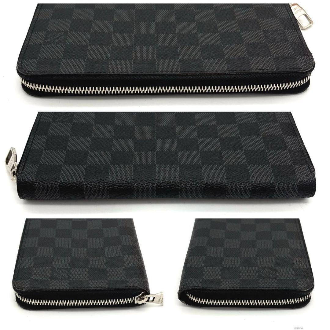 ルイヴィトン ダミエ グラフィット ジッピー オーガナイザー 長財布 ブラック