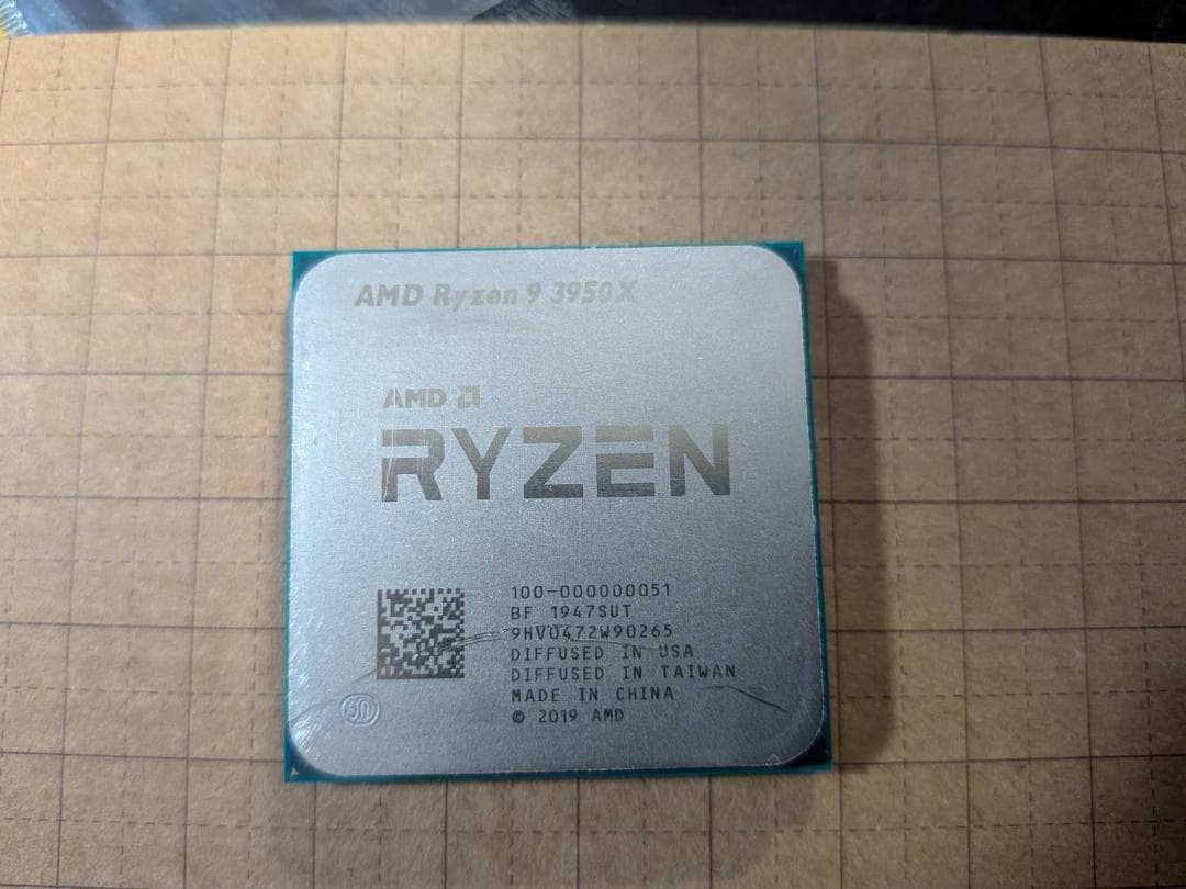 【ジャンク？】AMD Ryzen 9 3950x CPU(AM4ソケット)