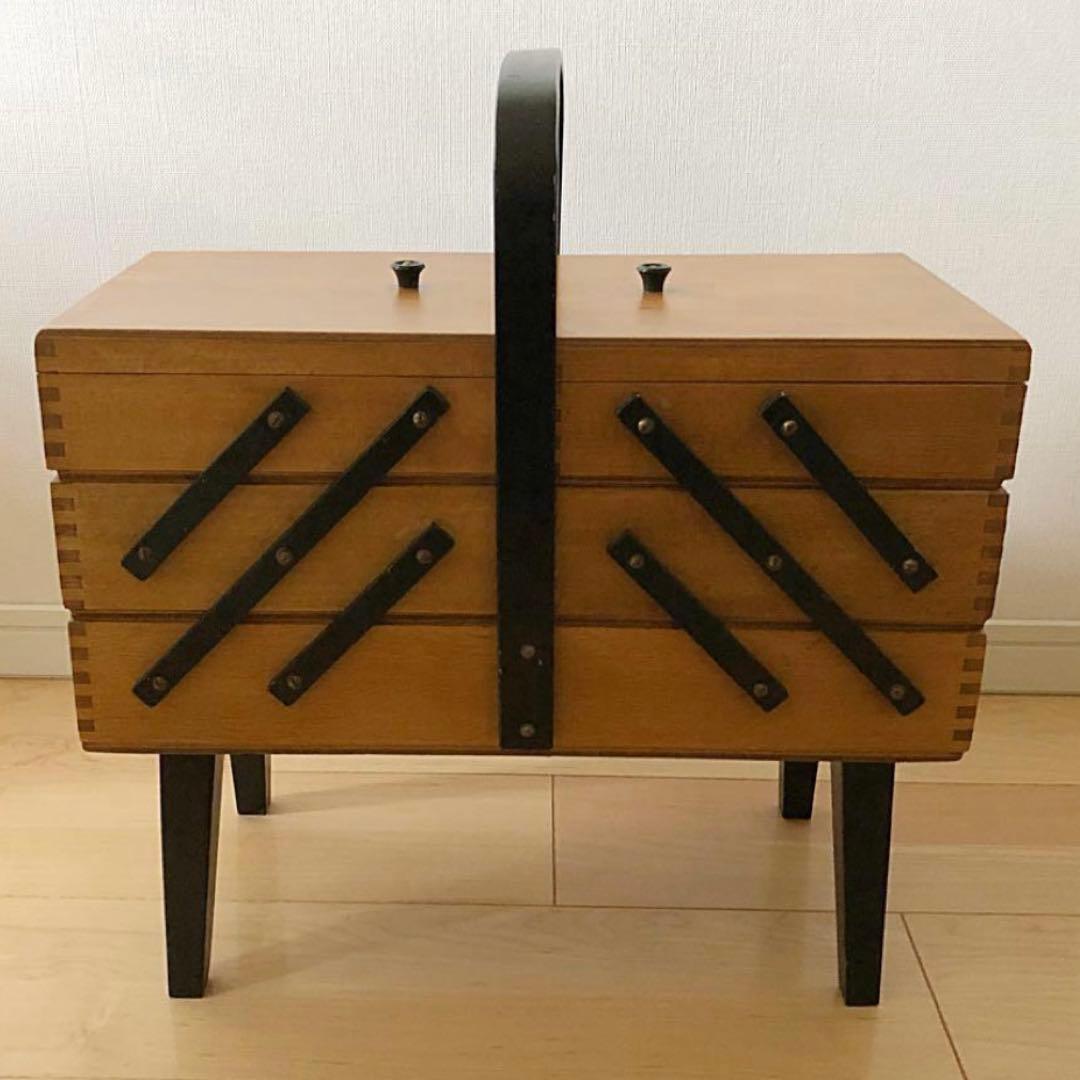 イギリス アンティーク ソーイングボックス　ヴィンテージ　ビンテージ　裁縫箱