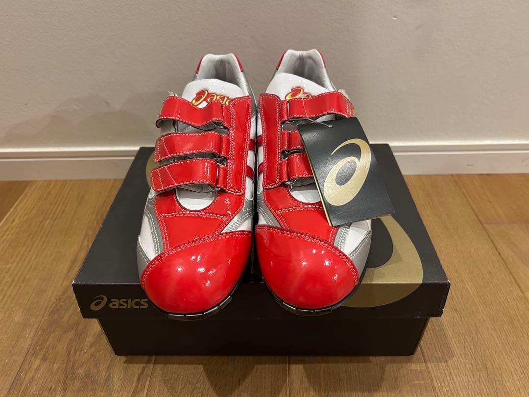 野球スパイク　27cm asics GOLDSTAGE スパイク 赤/白