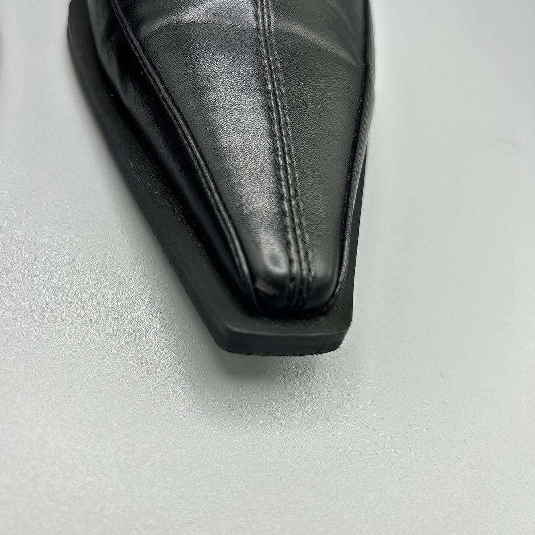 美品 STUDIO DOE フラットシューズ レザー 25cm ポインテッドトゥ