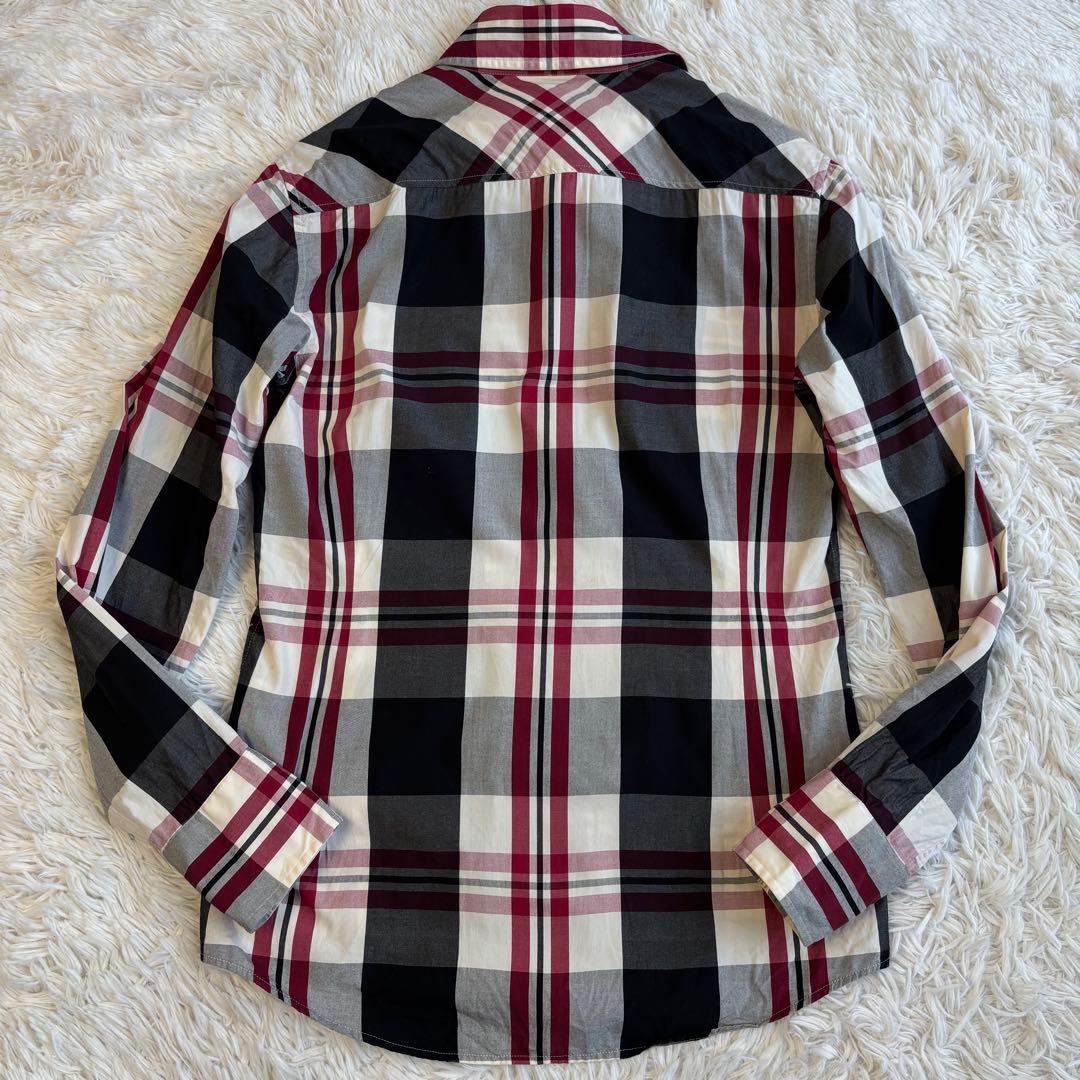 ヴィヴィアン アシンメトリー オーブロゴ チェック シャツ 長袖