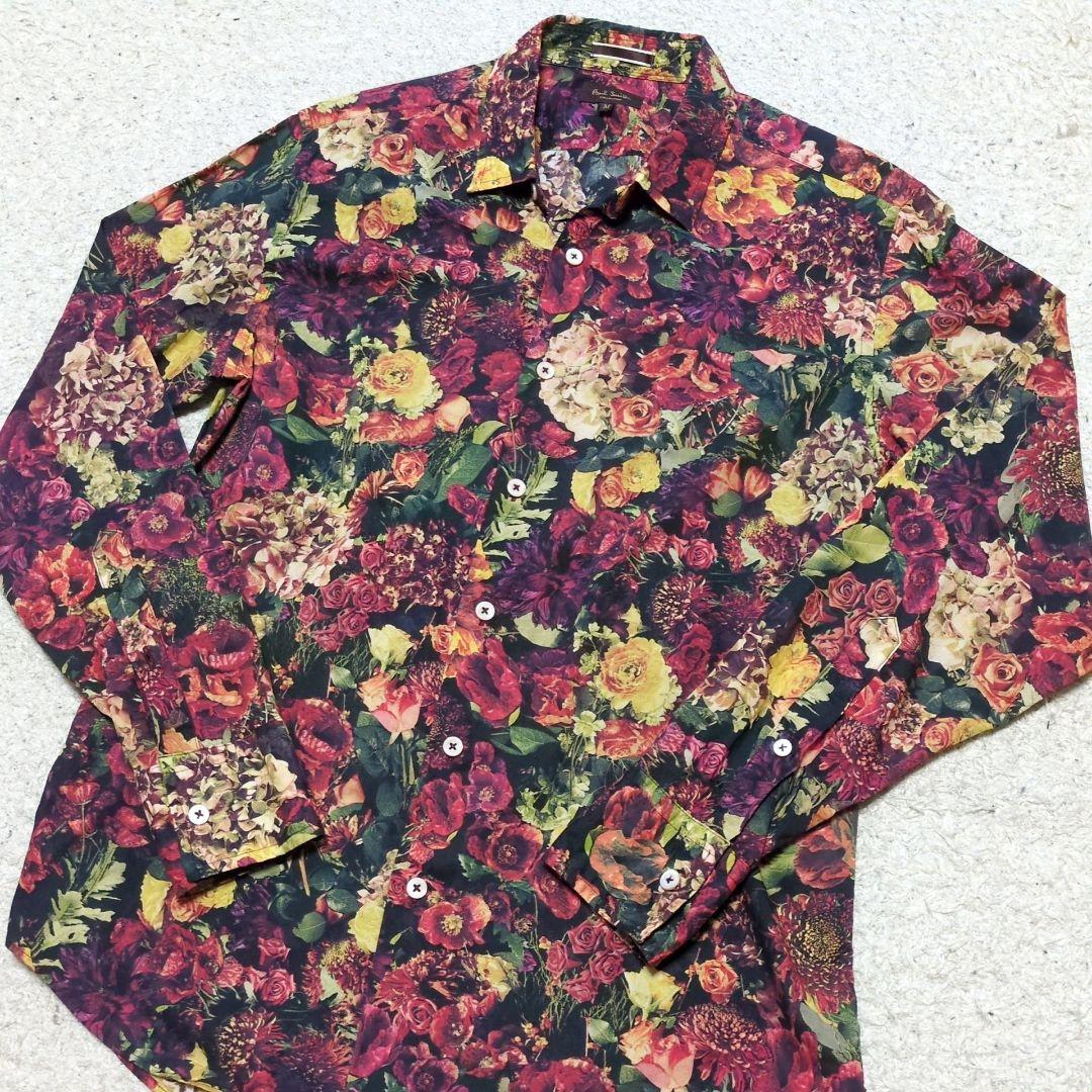 値下げ中12-43 PaulSmithポールスミス　花柄シャツ　総柄長袖