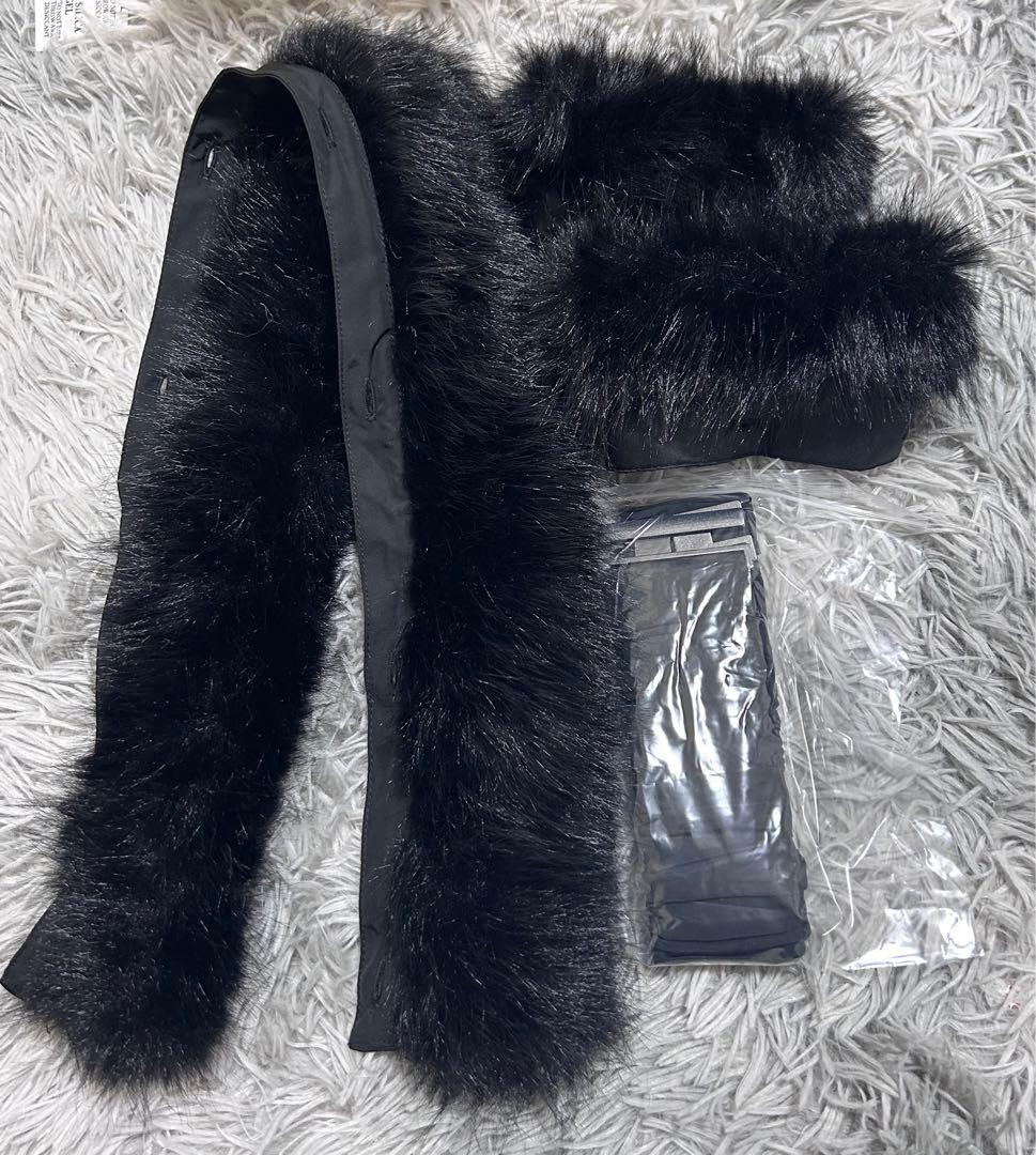 RESEXXY ブラック ダウンジャケット ファー付き