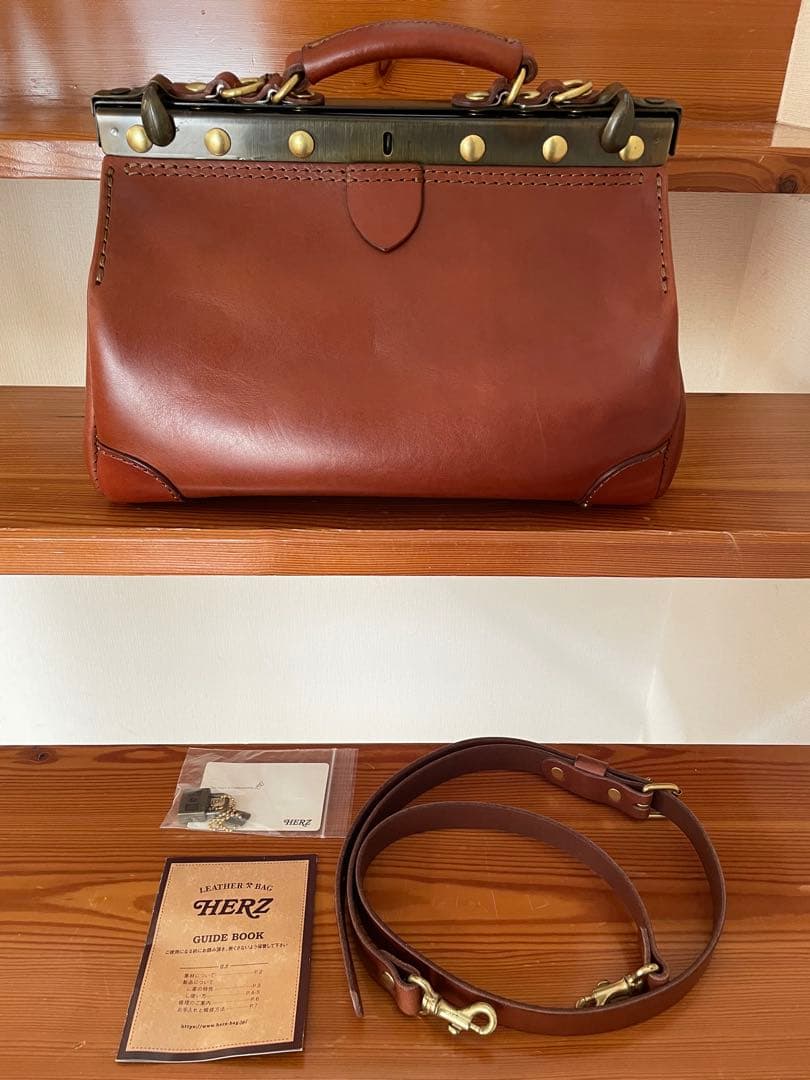 HERZ 2wayガレージミニボストンバッグ ブラウン