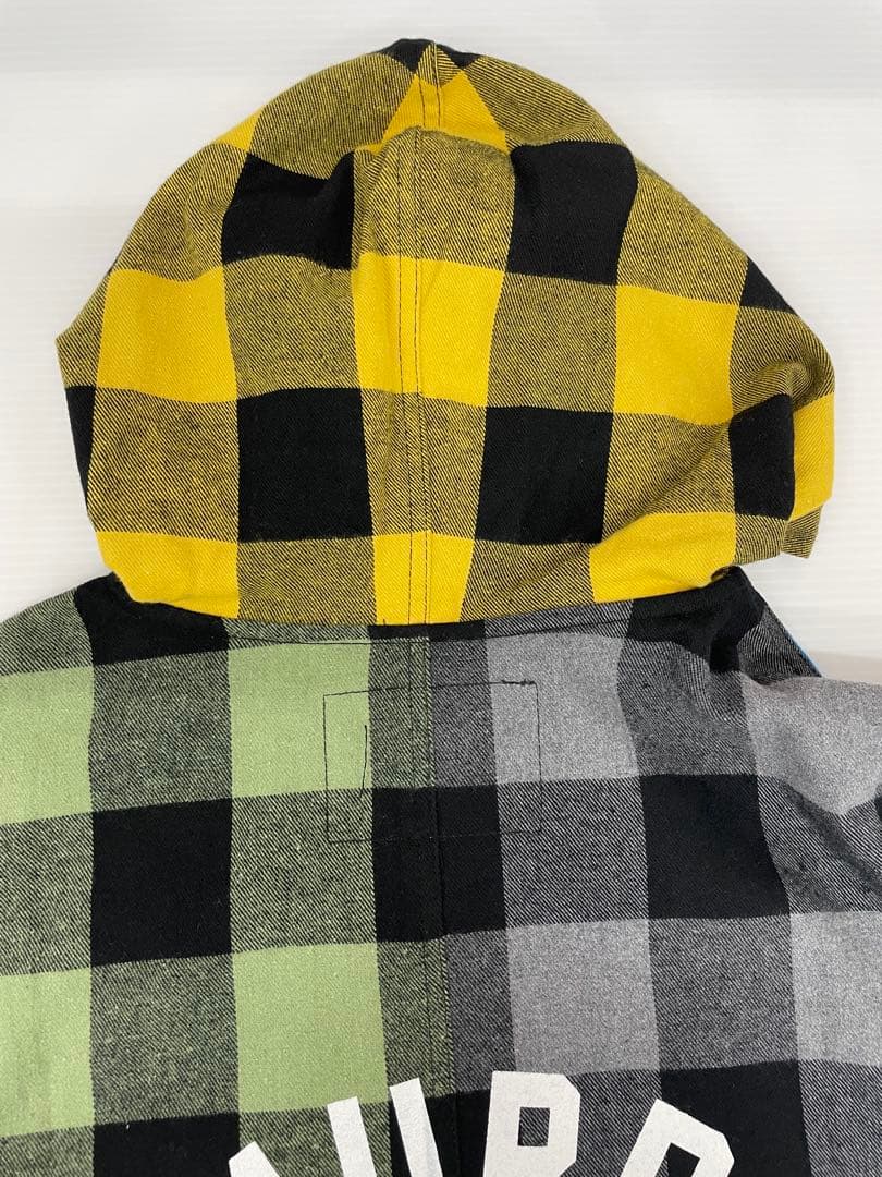 knmen127-0712 AH MURDERZ フードチェックシャツ