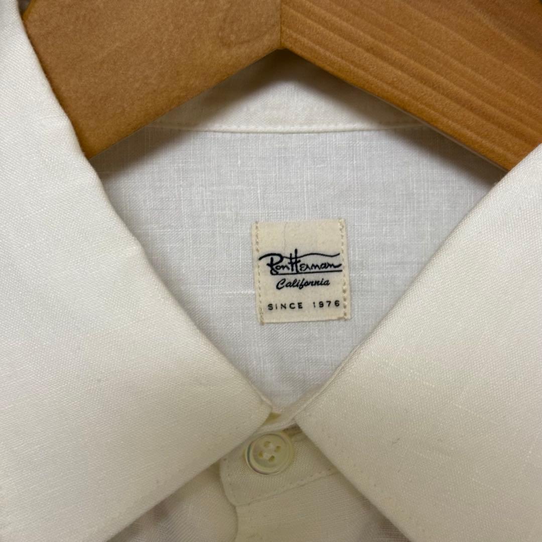 し*ん様 Ron Herman ロンハーマン リネンシャツ 白 L 長袖 新品未