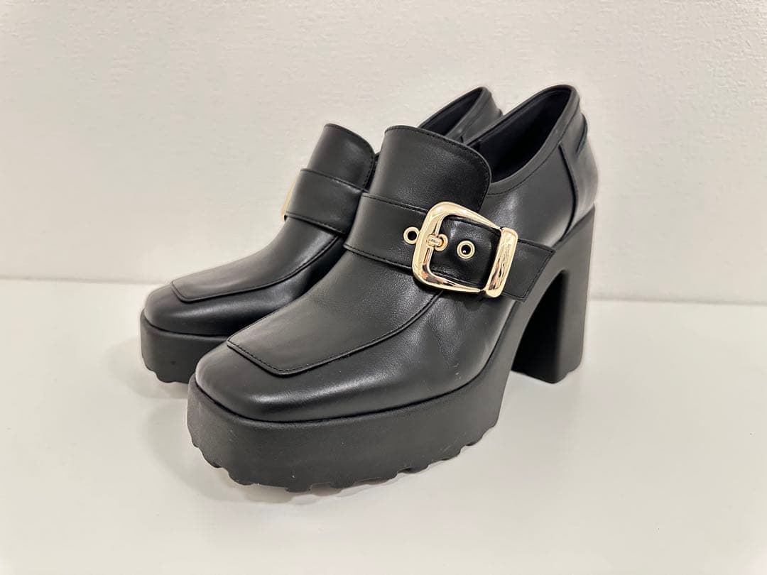 DIANA ダイアナ 厚底 ローファー ヒール ブラックプラットフォーム