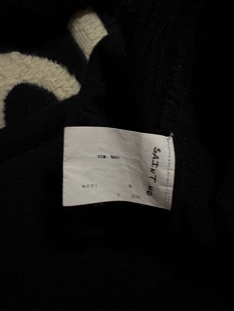 トップス SAINT Mxxxxxx SIN WOOL KNIT SWEATER