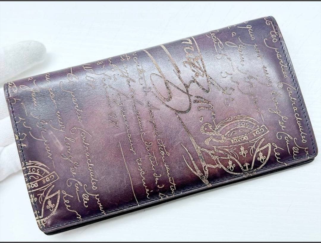 極美品　Berluti ベルルッティ エベネ 長財布 小銭入れ　希少のパープル