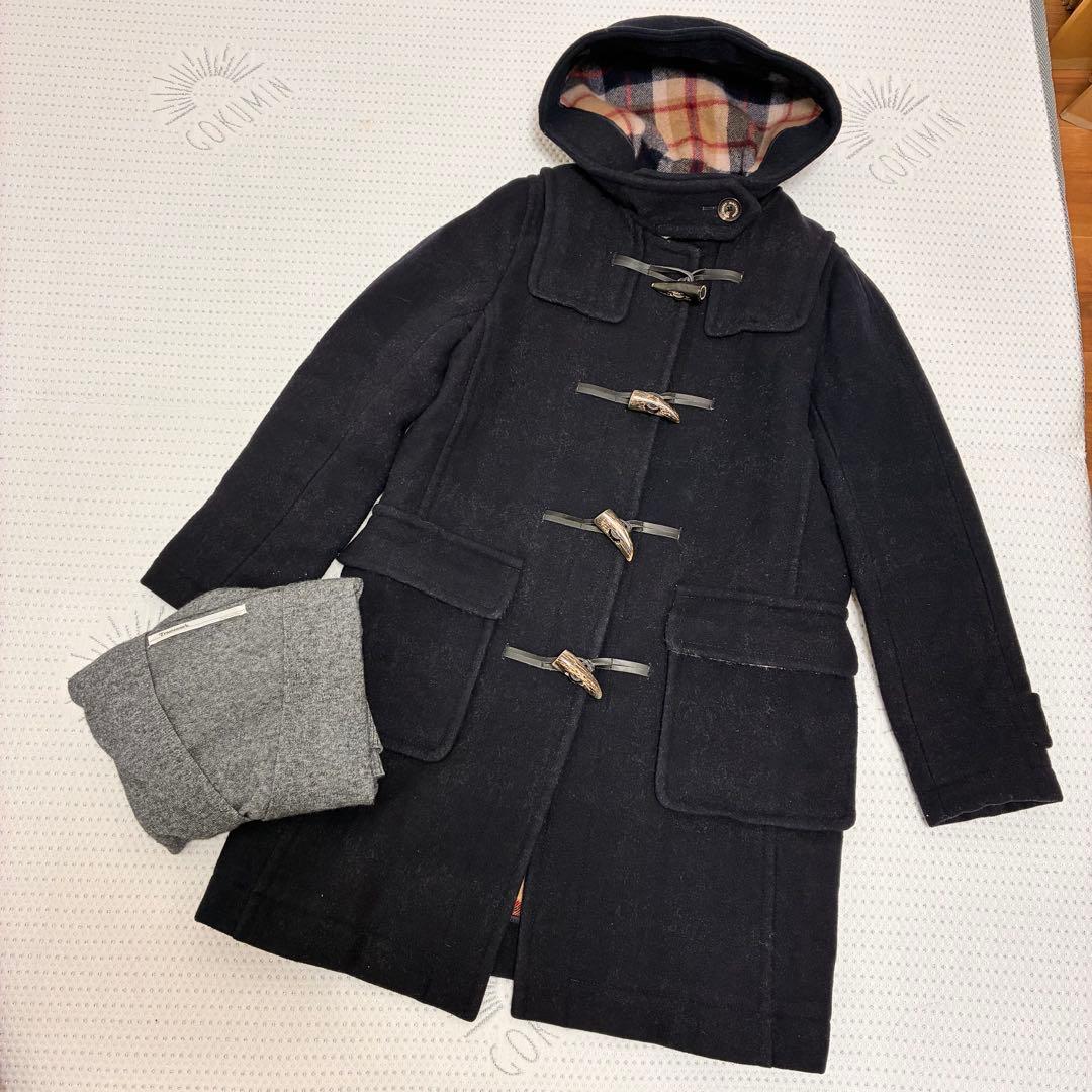 マッキントッシュ ダッフルコート カーディガン セット販売 裏地チェック M