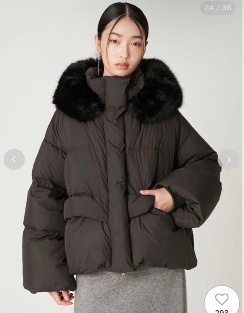 【FRAY I.D】フードファーショートダウンコート サイズ1