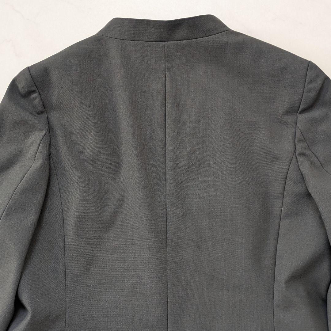 【美品 40】グリーンレーベルリラクシング カチリラ ノーカラー パンツ スーツ