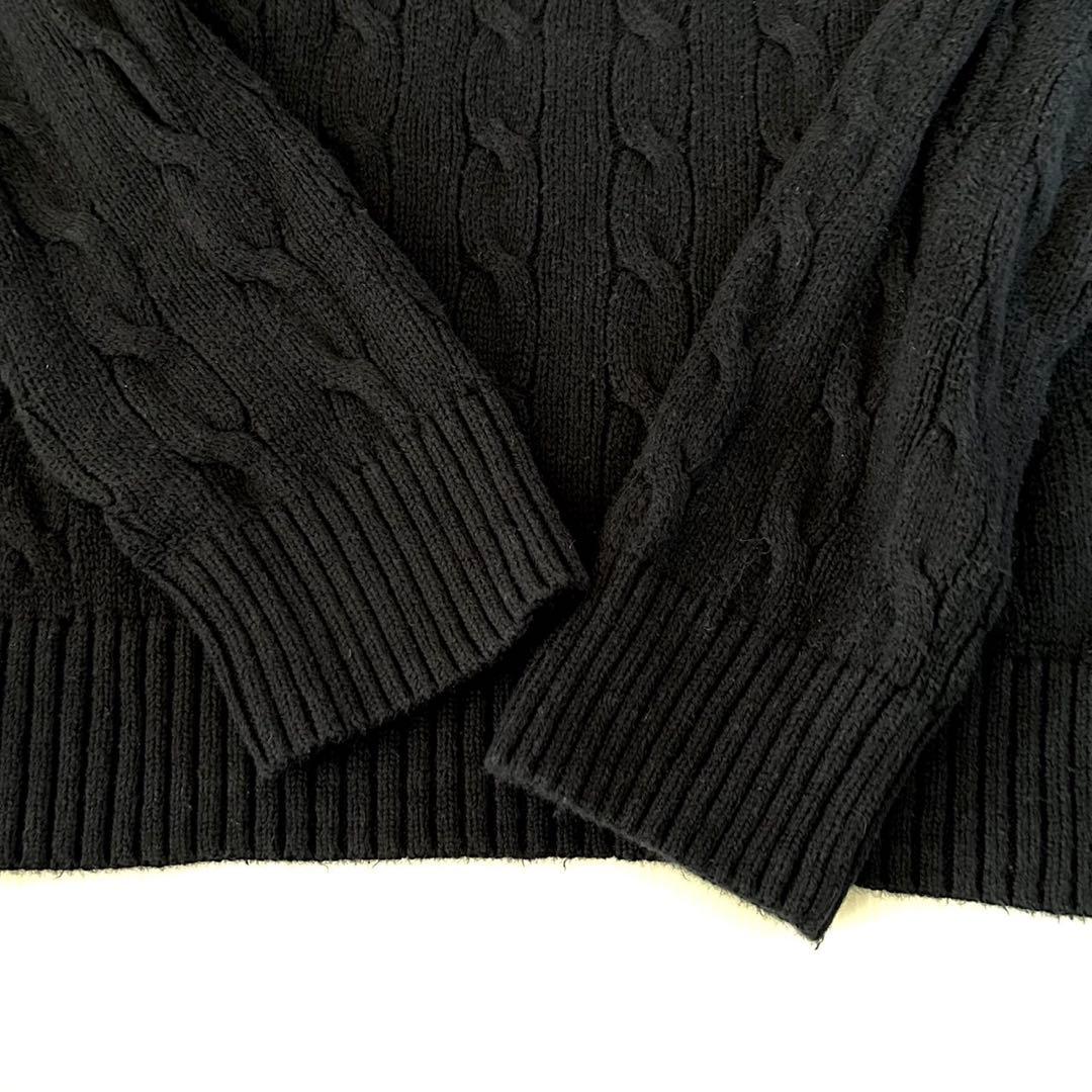 Polo Ralph Lauren ケーブルニット セーター ブラック L