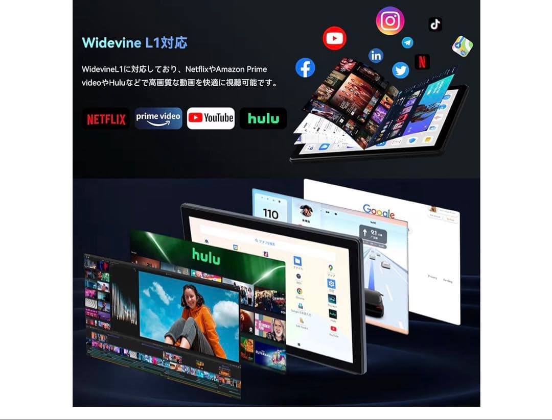 タブレット 10インチ 20GB+128GB 7448